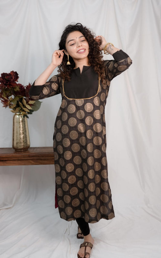 Designer Kurthi(Code-1542 BK)